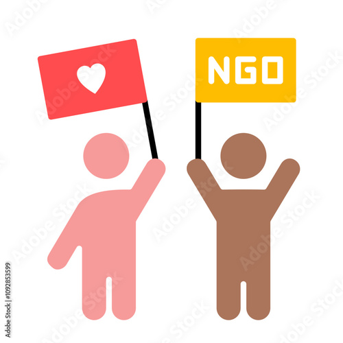 Non Goverment Organization Icon, NGO symbol