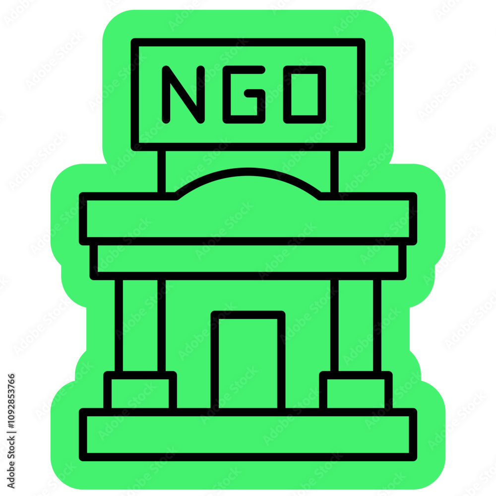 Non Goverment Organization Icon, NGO symbol Non Goverment Organization Icon, NGO symbol
