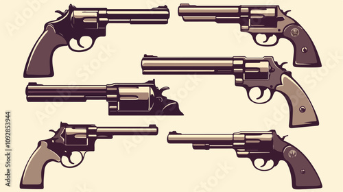 Gun Shooting Icon Line Outline Stroke Art