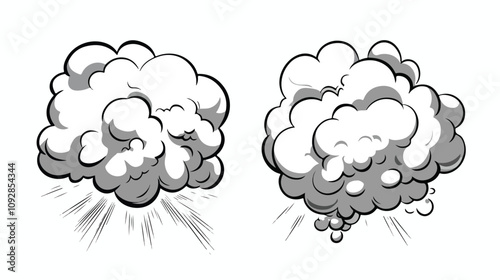 Comic Explosion Icon Air Puff Pressure