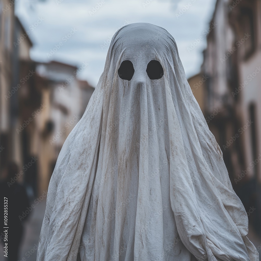 Spooky Ghost Reaching Out in Dark Setting Spooky Ghost Reaching Out in Dark Setting