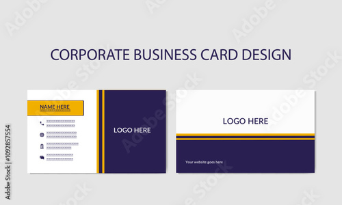 Creative modern clean business card. Corporate visiting card 