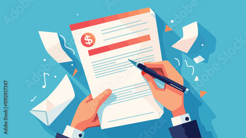 Fraud Payment Rejected Notice Tax Due Debt Concept