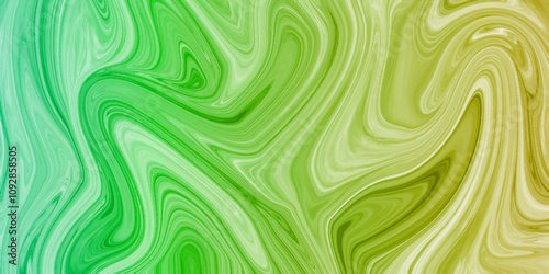 Abstract green gradient background with waves, abstract bright acrylic liquid background. Liquid soft and paint background Modern and stylist abstract background For creative design wallpaper .	