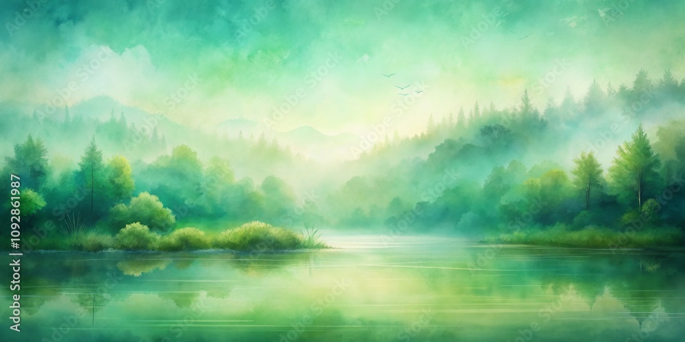Soft Green Watercolor Landscape Background with Gentle Texture for Nature-Themed Projects and Calming Designs, Ideal for Relaxing Visuals and Creative Artwork Usage Soft Green Watercolor Landscape Background with Gentle Texture for Nature-Themed Projects and Calming Designs, Ideal for Relaxing Visuals and Creative Artwork Usage