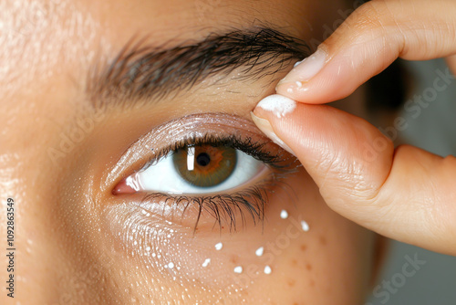 Close-up shots of skincare routines featuring people with various skin tones and textures photo