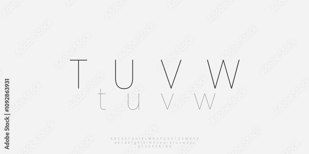Fototapeta premium Alphabet Font Collection Classic and Modern Lettering Elegant Minimalist 