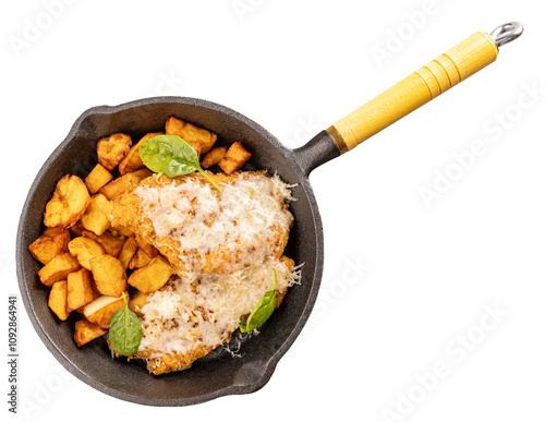 Homemade breaded pork chop photo