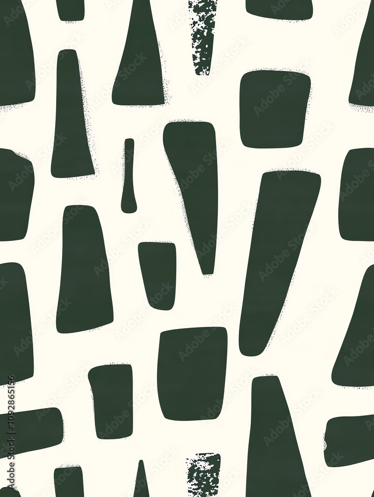 Abstract blocks seamless pattern, olive green modern design Abstract blocks seamless pattern, olive green modern design