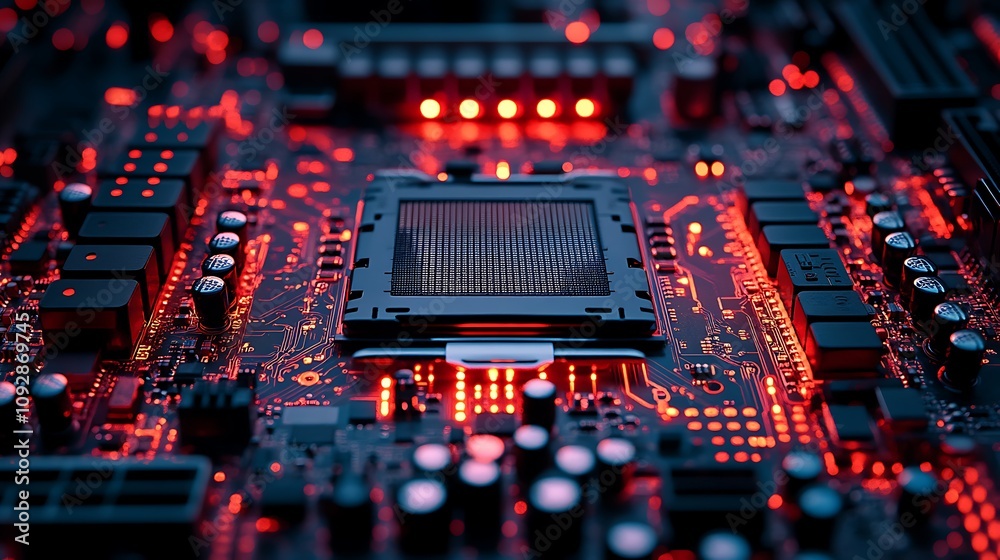 Tech circuit close-up Tech circuit close-up