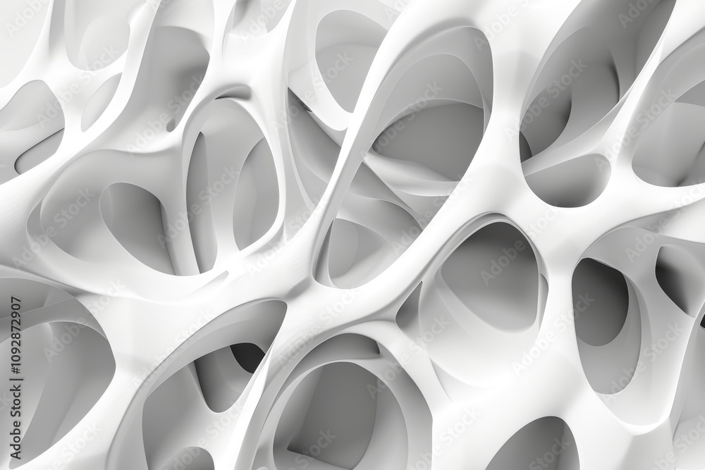 Abstract white 3D organic structure. Abstract white 3D organic structure.