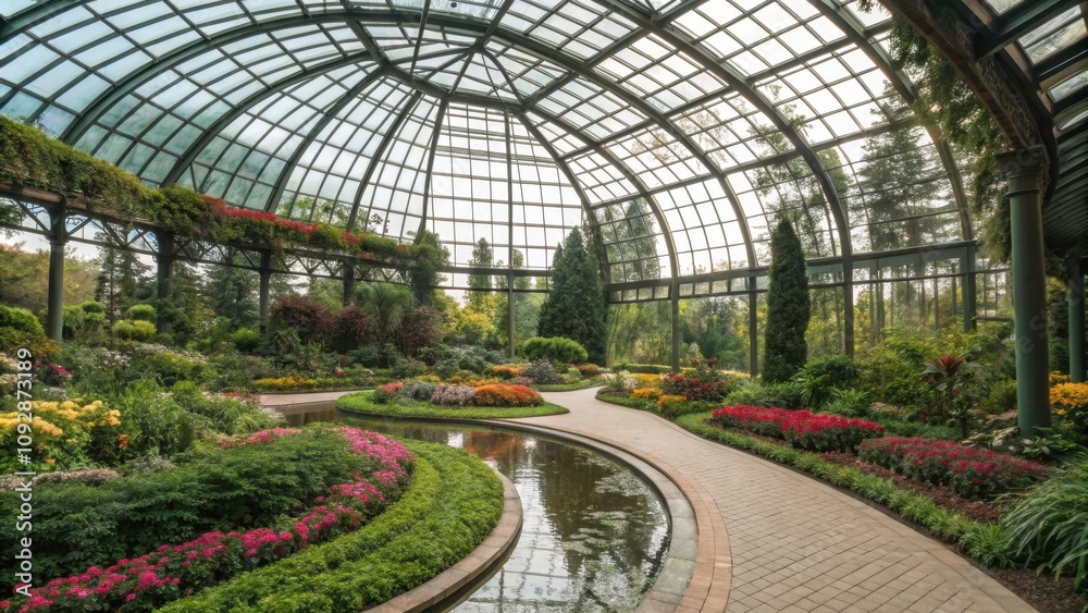 Exploring the Vibrant Interior of Cosmovitral Botanical Garden in Toluca, Mexico on a Sunny Day. Generative AI Exploring the Vibrant Interior of Cosmovitral Botanical Garden in Toluca, Mexico on a Sunny Day. Generative AI