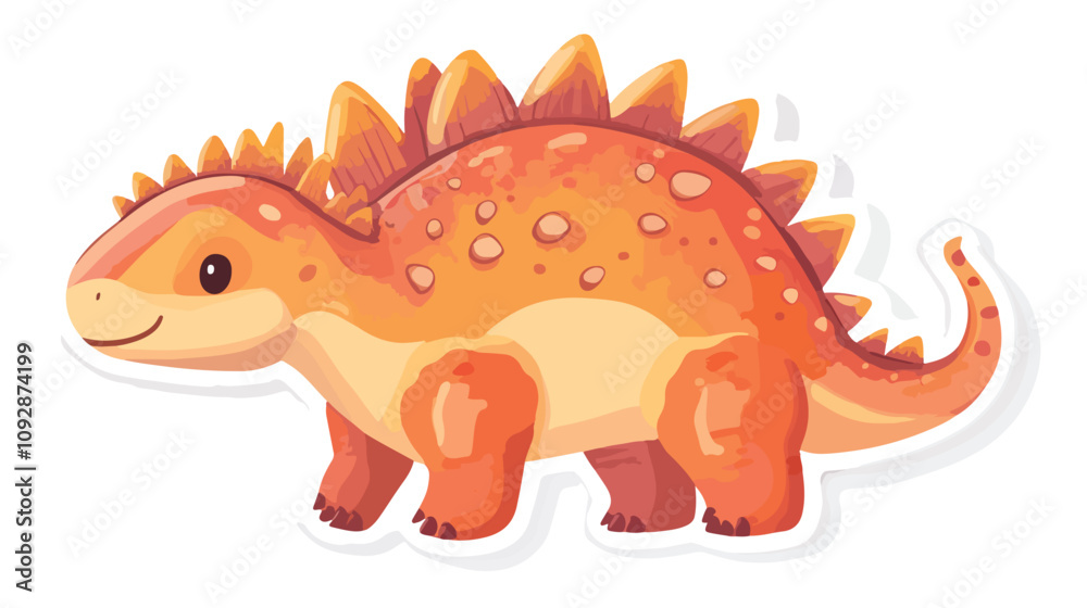 Adorable Stegosaurus Icon Sticker for Social Media Adorable Stegosaurus Icon Sticker for Social Media