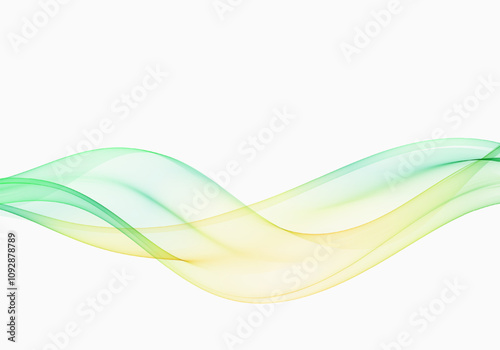 Transparent smoky wave flow, abstract wave background.