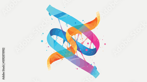 DNA Helix Simple Medical Science Symbol Mode