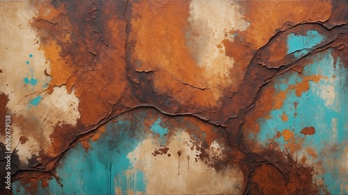 Abstract painting old rusty surface background