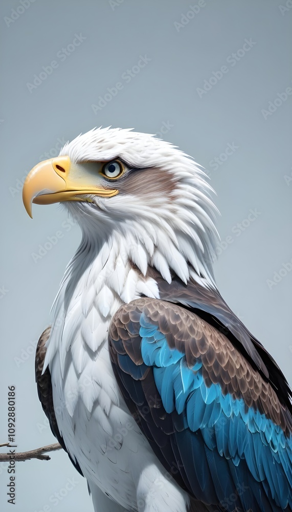 3d eagle rendering with open wings 3d eagle rendering with open wings