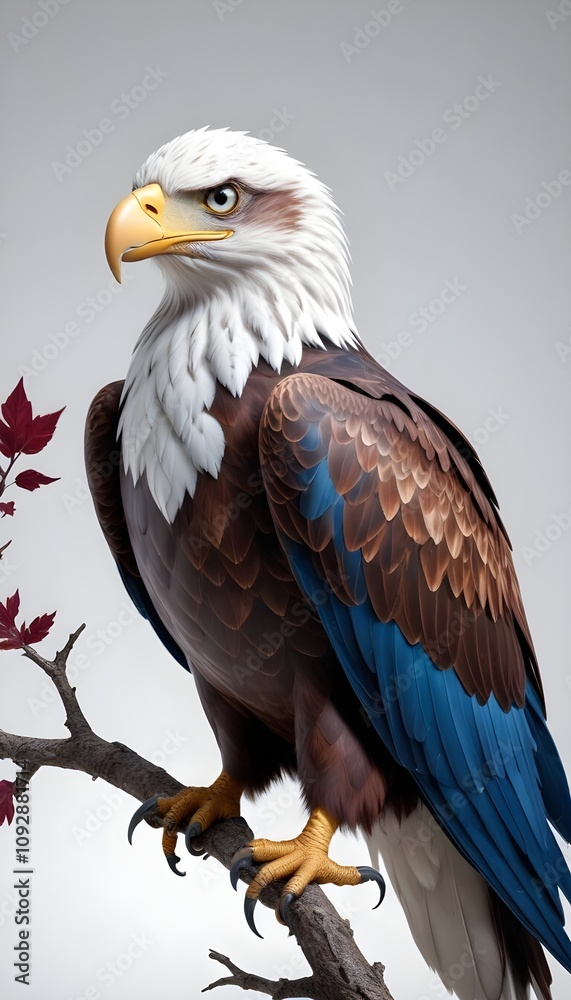 3d eagle rendering with open wings 3d eagle rendering with open wings