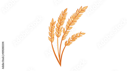 Golden ear of wheat symbolizing nature and agriculture