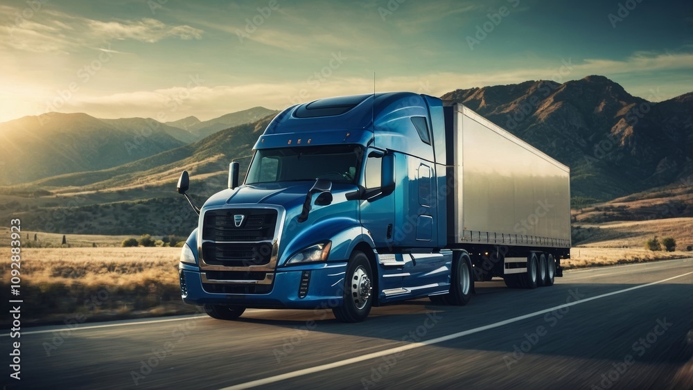 close up image of a european blue semi truck close up image of a european blue semi truck