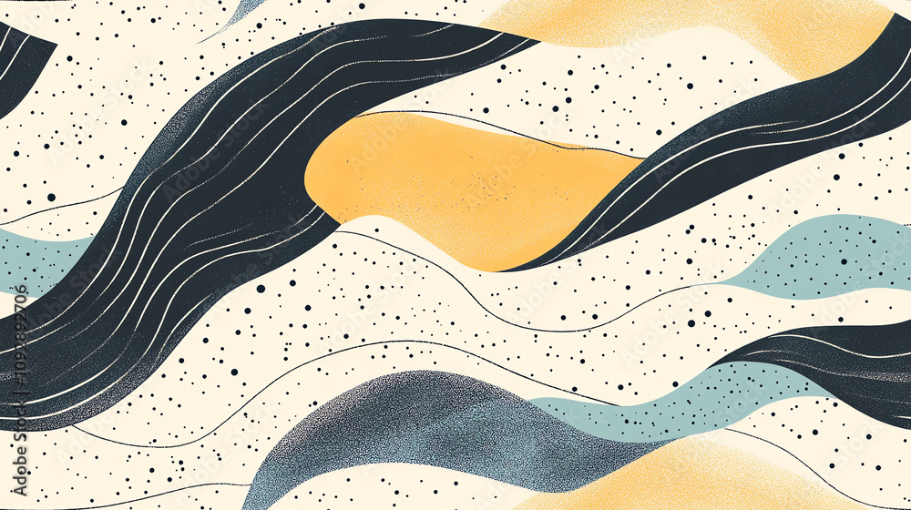 Abstract waves seamless pattern in soft colors Abstract waves seamless pattern in soft colors
