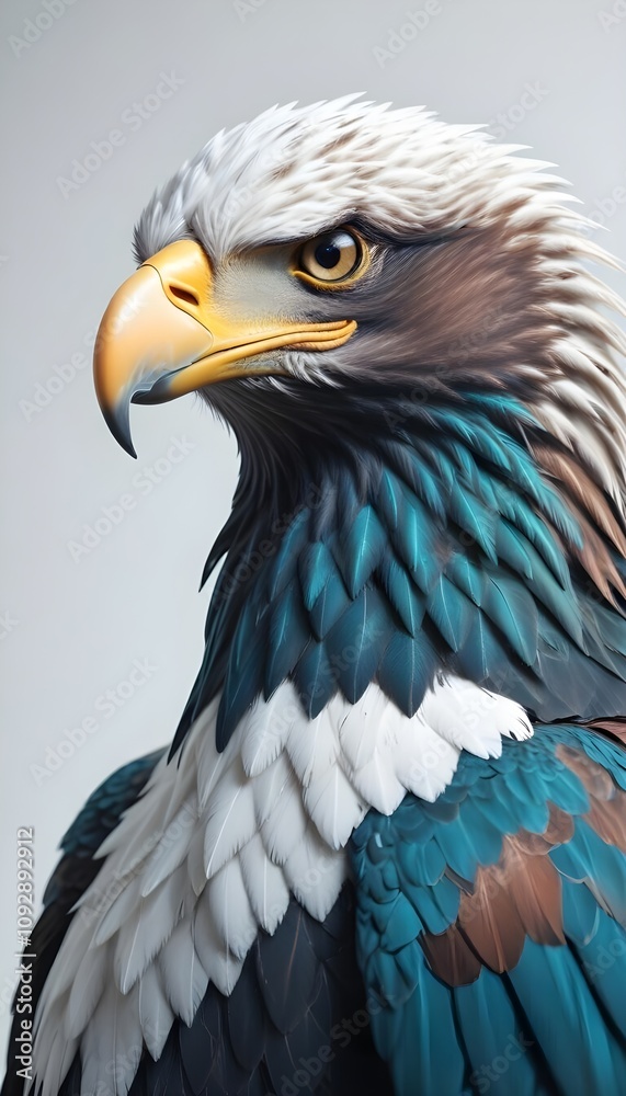 3d eagle rendering with open wings 3d eagle rendering with open wings