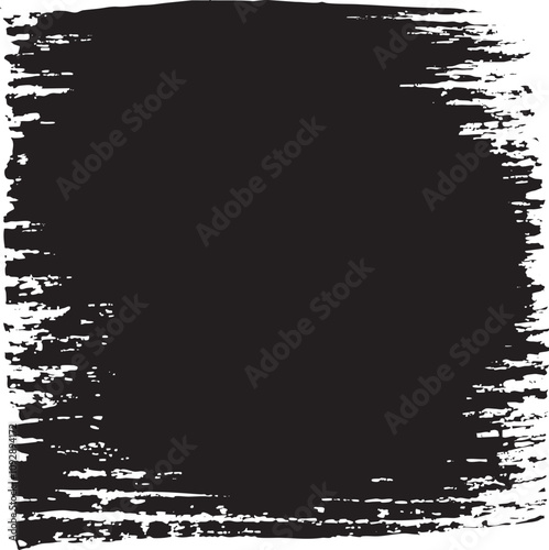 Black brush stroke eps vector, isolated on white background