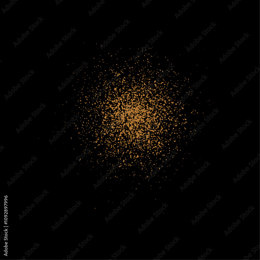 Fototapeta premium gold glittering circle on black background