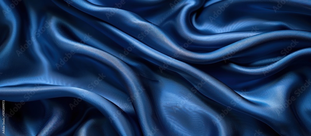 Obraz premium Abstract Blue Satin Drapery