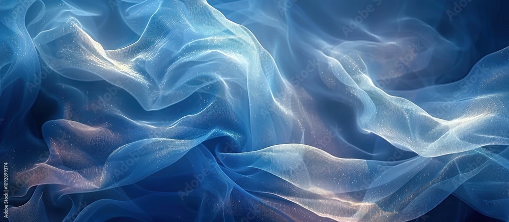 Abstract Blue and White Fabric with Glitter Abstract Blue and White Fabric with Glitter