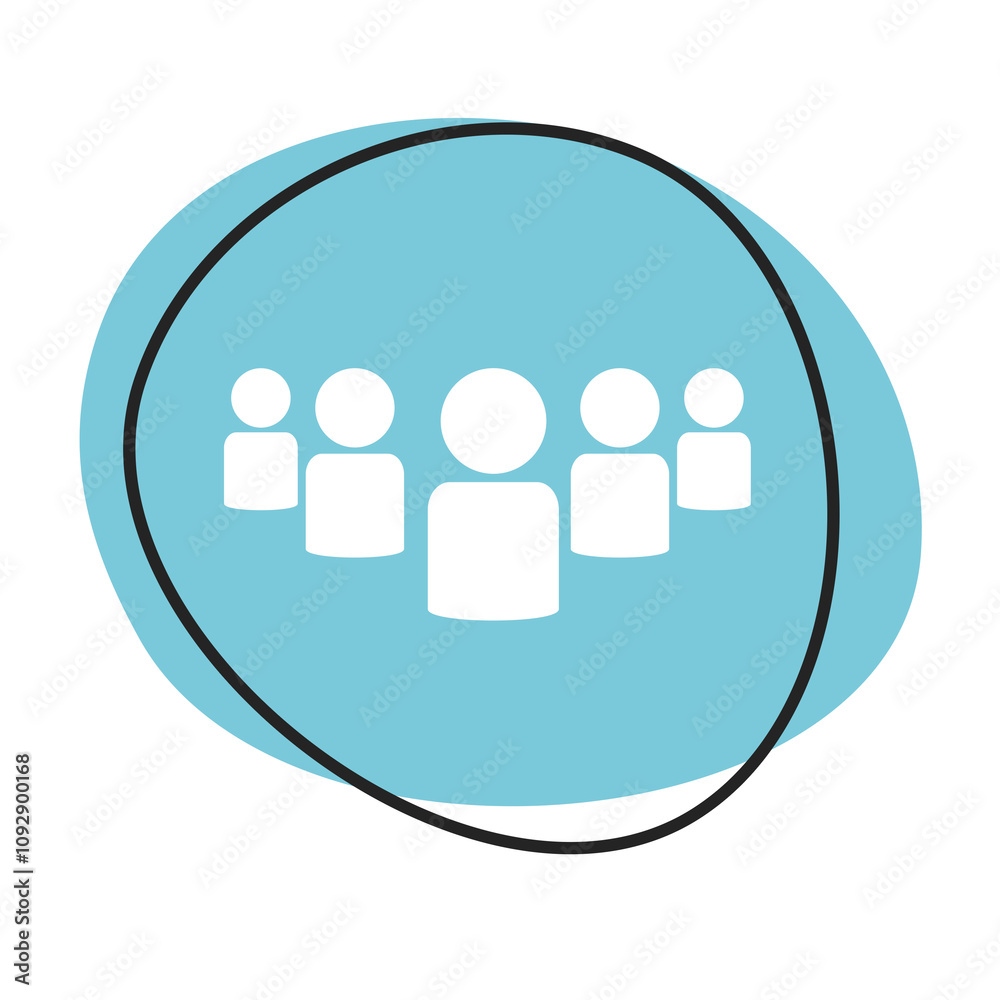 Mitarbeiter Button - Icon in blau und weiß Mitarbeiter Button - Icon in blau und weiß