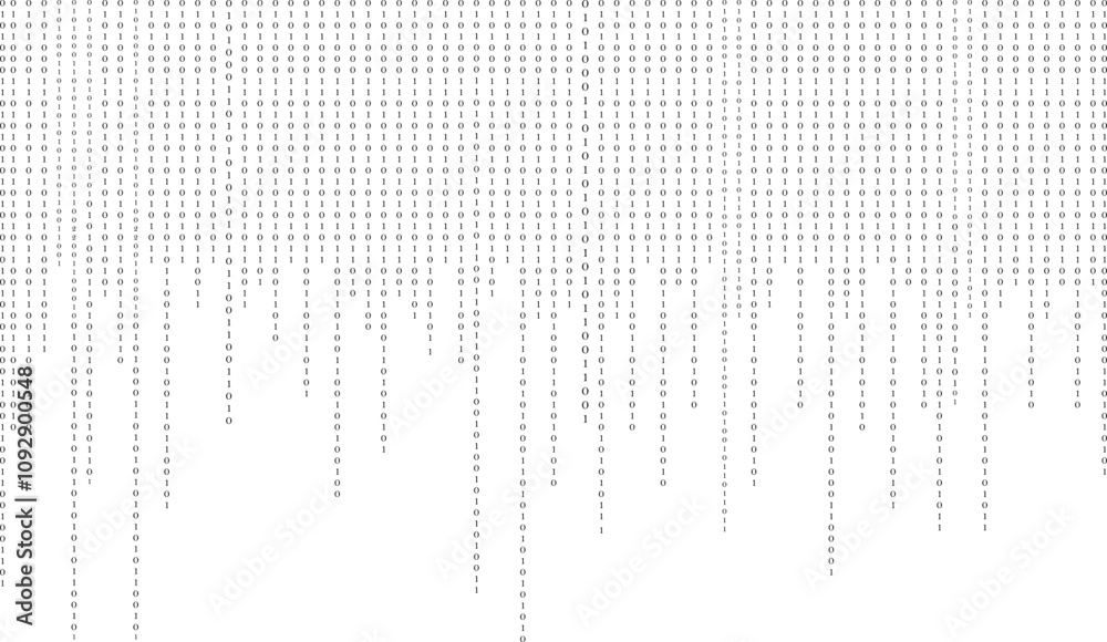 Binary code zero one abstract matrix white background with binary computer code. Binary code zero one abstract matrix white background with binary computer code.