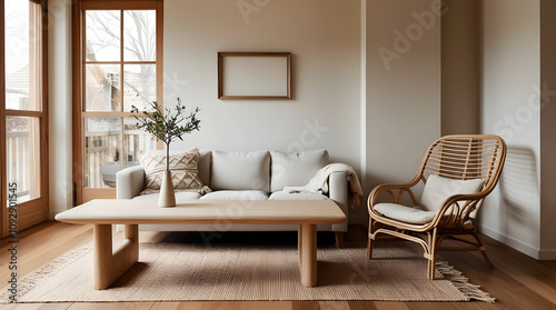 Frames mockup. Interior mockup with house background. Modern interior design. Best room decorating ideas	