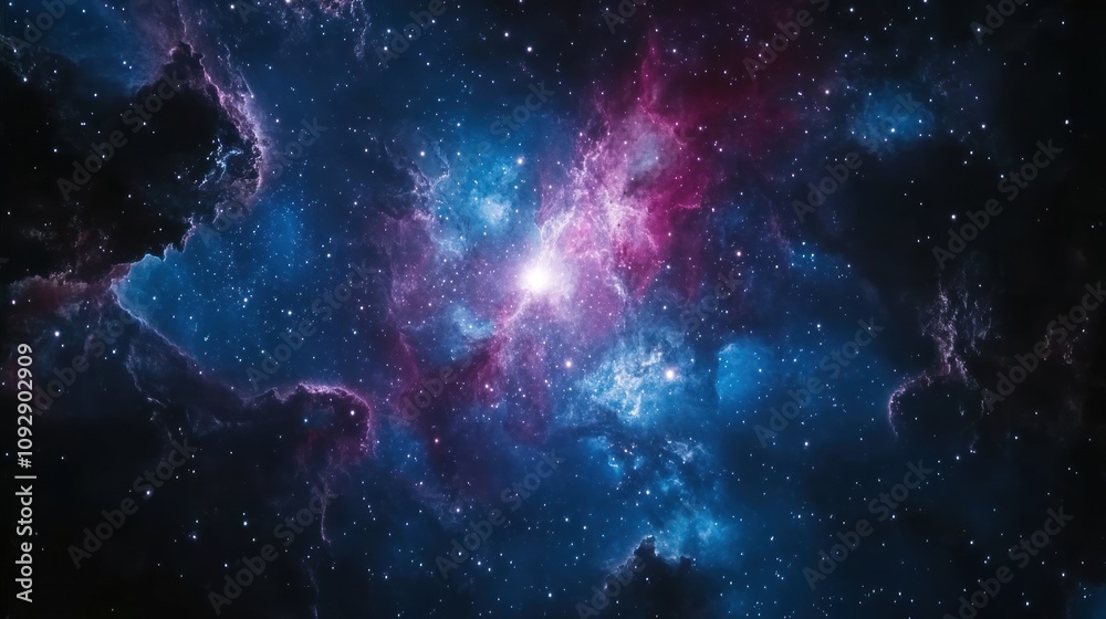 A vibrant cosmic scene showcasing colorful nebulae and stars in deep space. A vibrant cosmic scene showcasing colorful nebulae and stars in deep space.