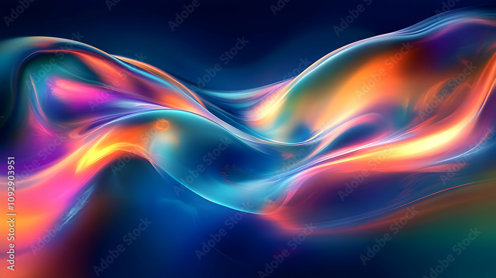 Obraz premium Vibrant Hues Flow Dynamically in Abstract Art