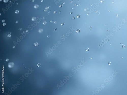 Delicate droplets of water suspended in mid-air as part of a mystical ethereal space, mist, ethereal