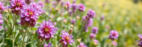 Chickpea plants in full bloom with vibrant purple flowers, legume, purple flowers, crop