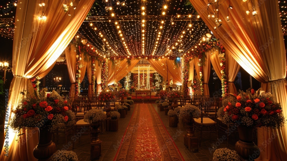 Obraz premium Indian wedding decoration background