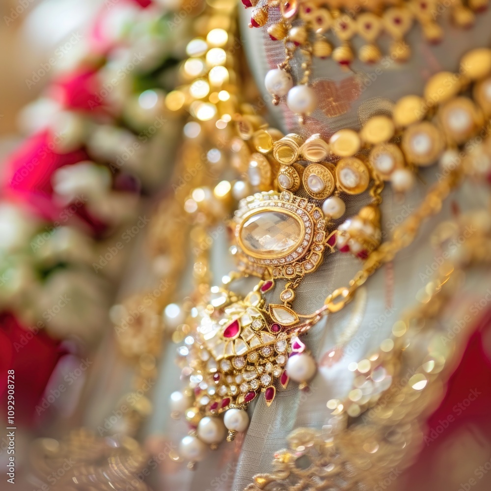 Indian wedding decoration background close-up Indian wedding decoration background close-up