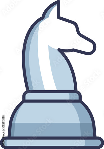 Illustration of a knight chess piece symbolizing strategy and foresight.