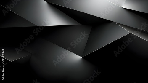 Abstract Dark Geometric Shapes: 3D Design Textures, Backgrounds, and Graphic Elements