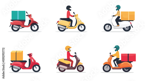 Professional Delivery of Parcel Box via Motor Scooter Bike
