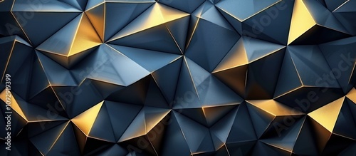 Abstract Geometric Background with Gold Accents
