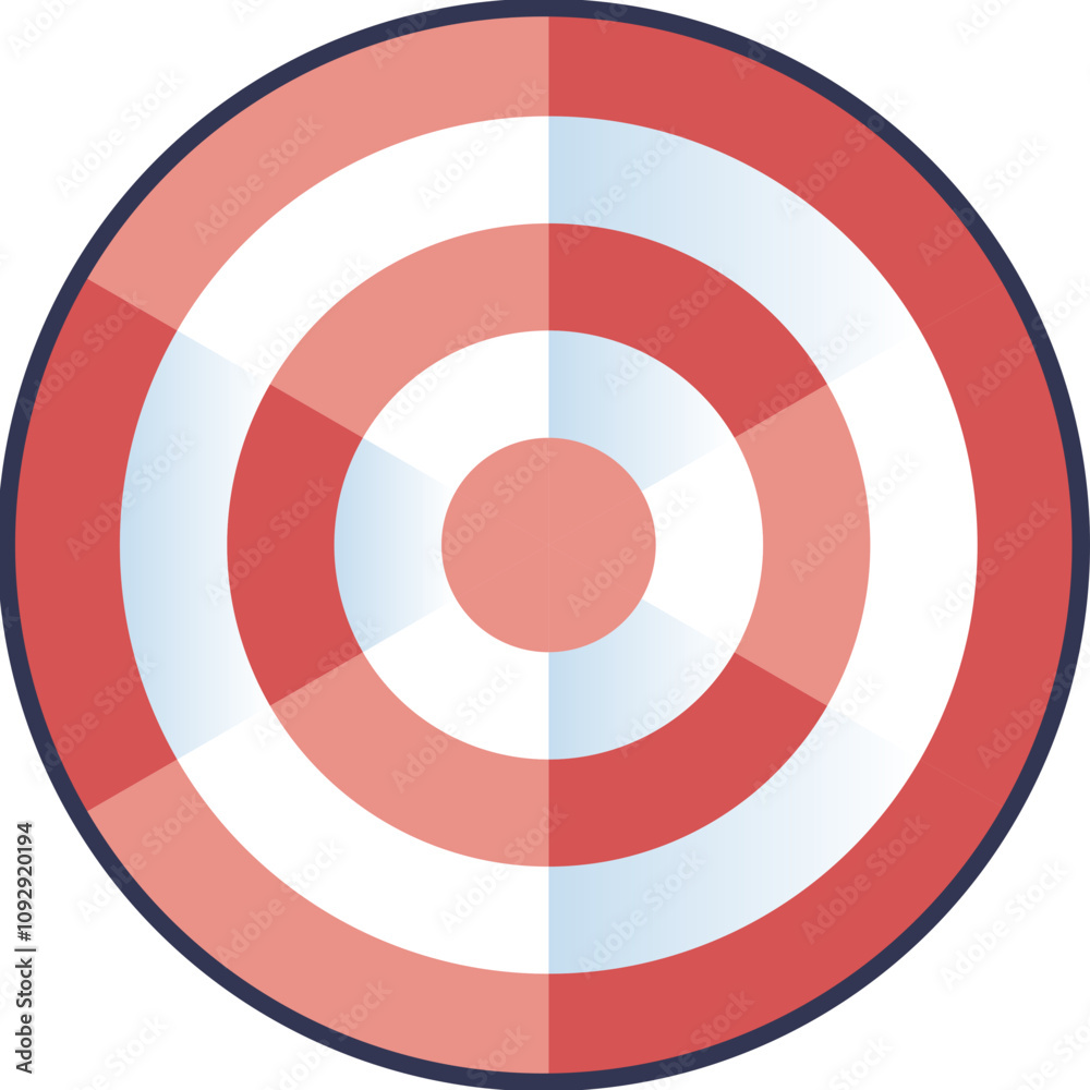 Red and white target symbolizing focus and precision. Red and white target symbolizing focus and precision.