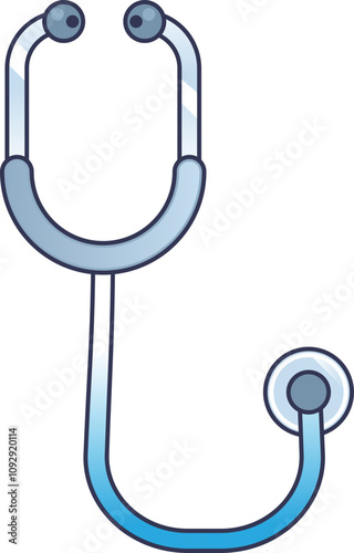 Illustration of a stethoscope symbolizing healthcare and medical diagnostics.