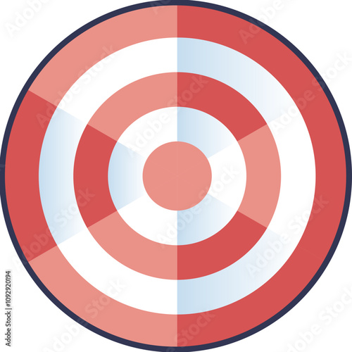 Red and white target symbolizing focus and precision.