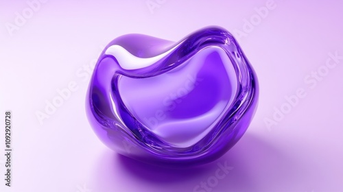 Abstract Purple Glass Sculpture: A Visually Stunning 3D Render