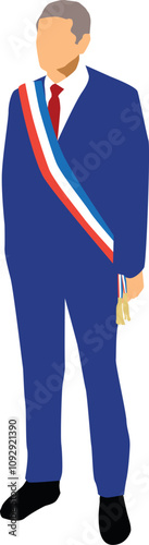 maire représentant de commune ou ville française
