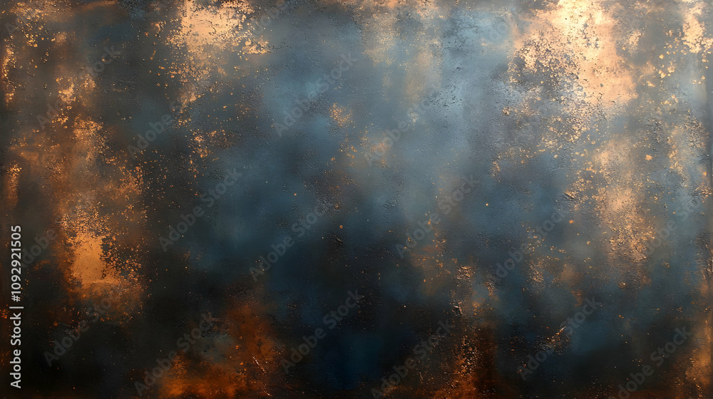 Copper & Blue Metal Texture: Grunge Background Design Copper & Blue Metal Texture: Grunge Background Design