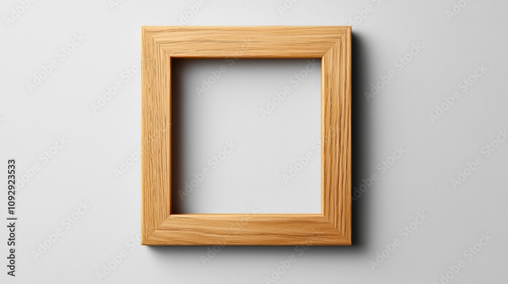A handcrafted wooden window frame, smooth finish with natural wood texture, perfectly centered on a white background, sharp detail with clean lines A handcrafted wooden window frame, smooth finish with natural wood texture, perfectly centered on a white background, sharp detail with clean lines